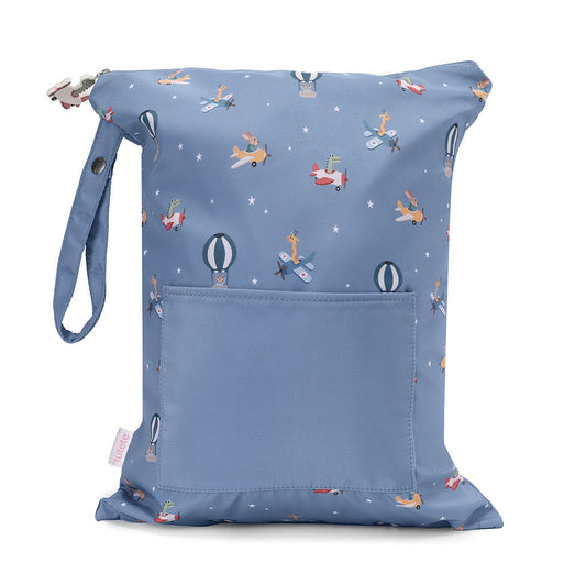 Borsa Impermeabile Grande Planes Tutete - vista retro con tasca esterna e maniglietta con bottone a pressione
