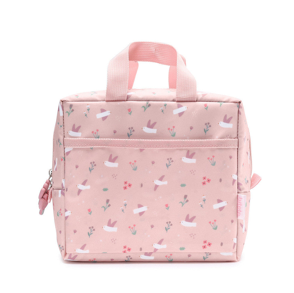 Borsa Termica Merenda Blossom Birds - vista frontale sfondo bianco