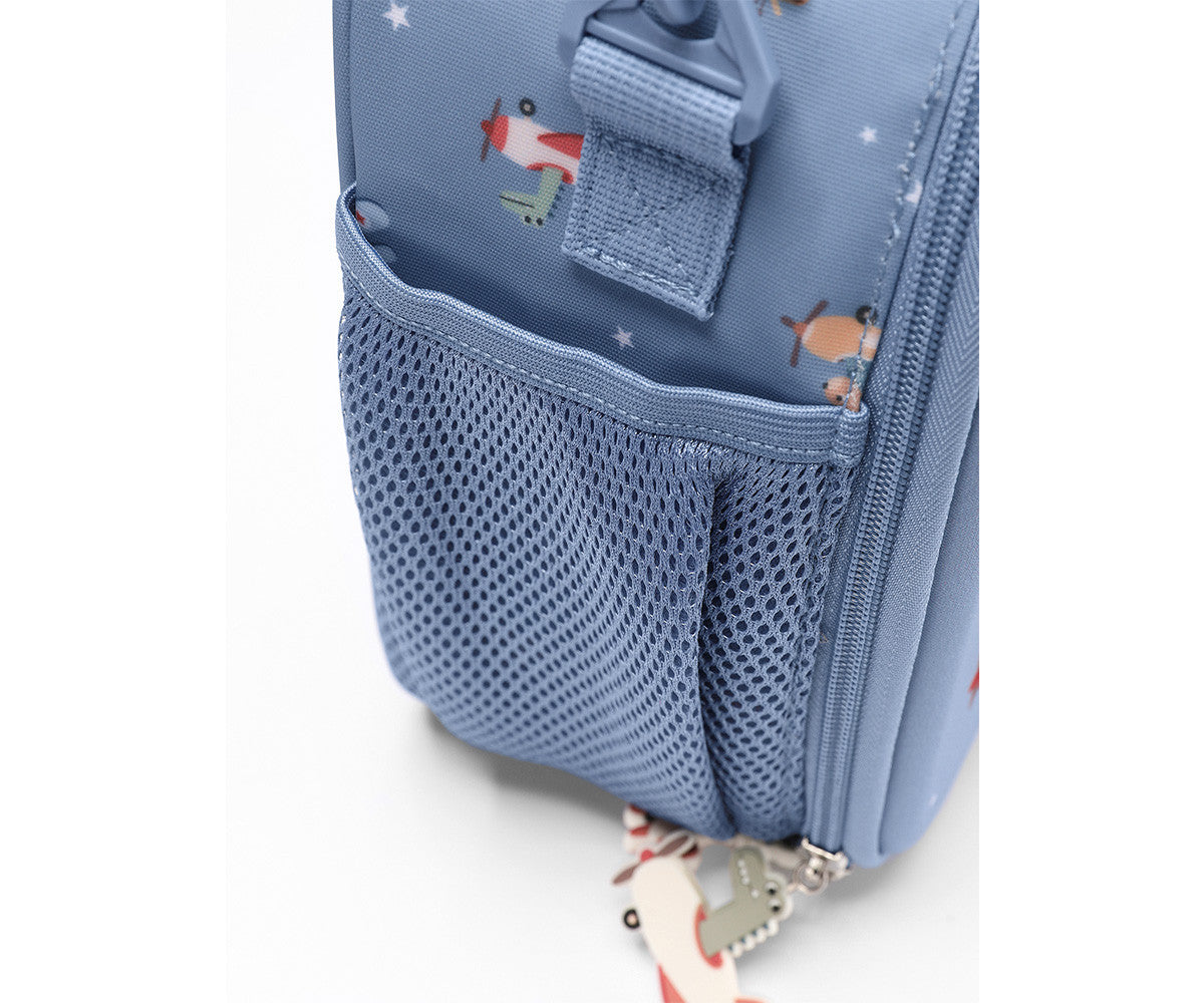 Borsa Termica 3D Planes Tutete - dettaglio tasca laterale in rete elastica portabottiglie