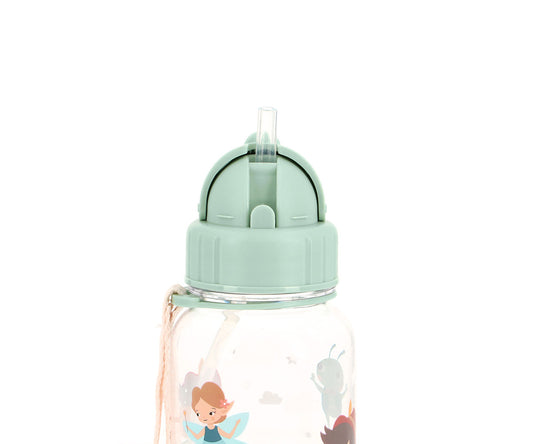Borraccia Wooden Boy Tutete - dettaglio tappo flip-top verde salvia con cannuccia in silicone