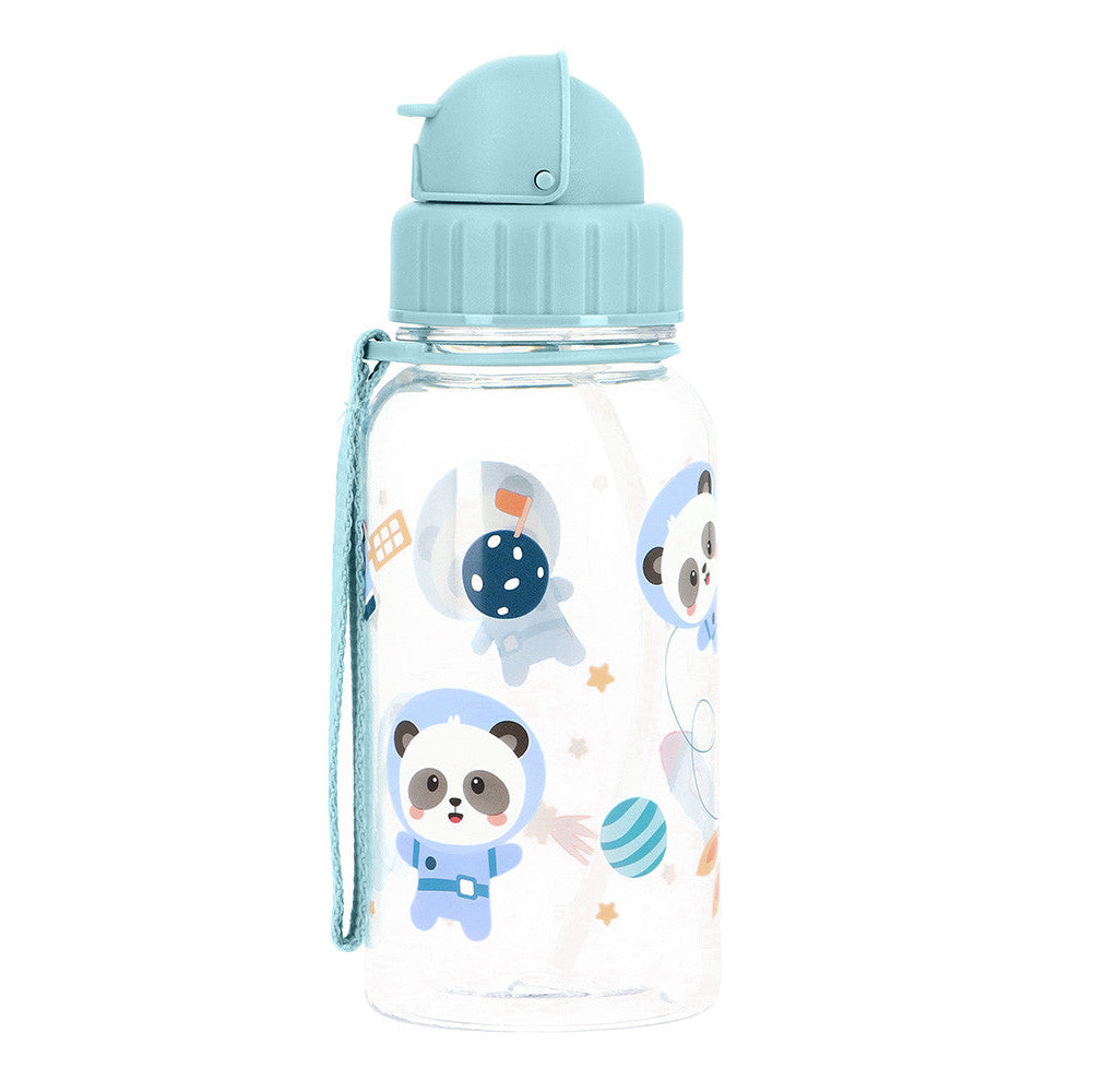 Little Bird - Borraccia Pandas in Space Tutete 500ml - Tritan BPA Free - Cannuccia Silicone