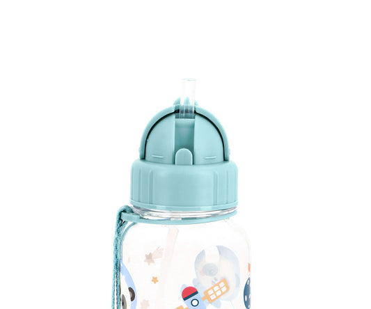 Little Bird - Borraccia Pandas in Space Tutete 500ml - Tritan BPA Free - Cannuccia Silicone