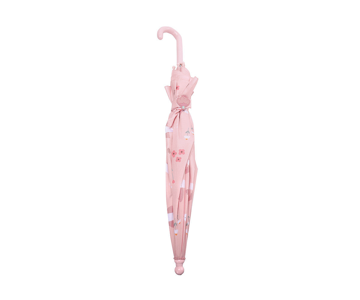 Ombrello Blossom Birds - chiuso con fascia e targhetta nome