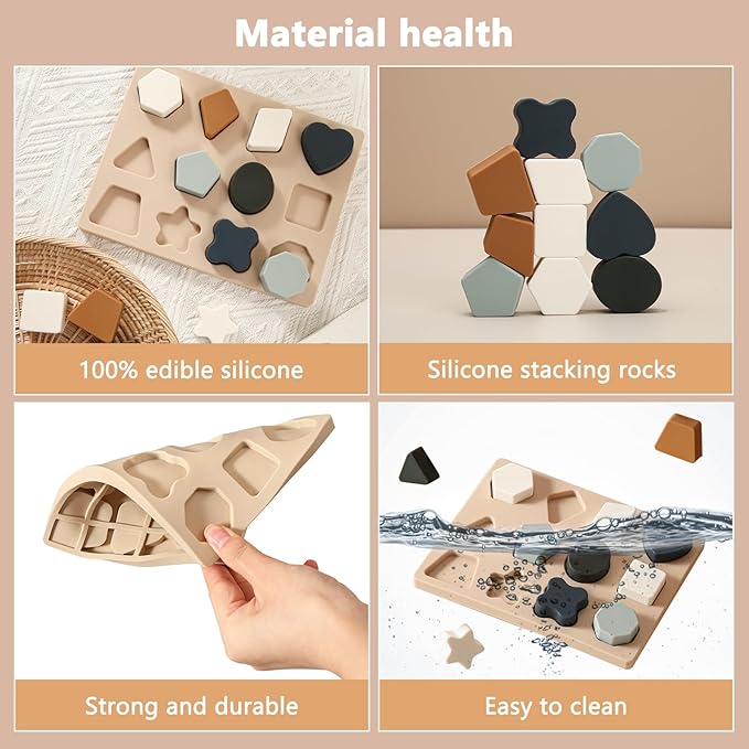 Tavola Incastro Forme Morbide in Silicone | Sviluppo Cognitivo & Motricità Fine (Copia)