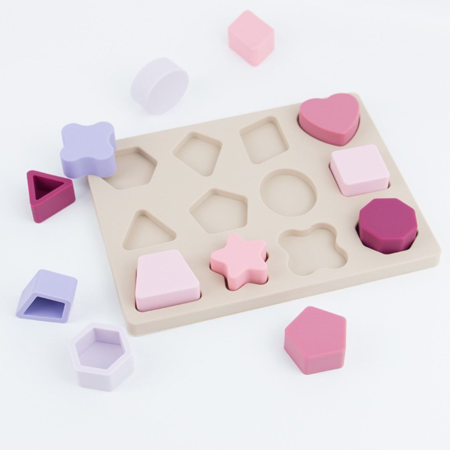 Tavola Incastro Forme Morbide in Silicone | Sviluppo Cognitivo & Motricità Fine