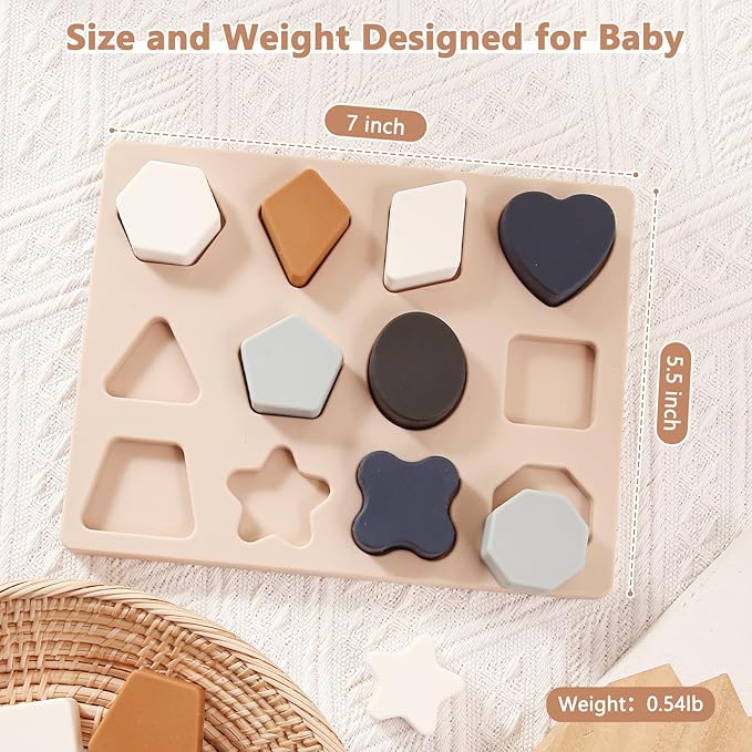 Tavola Incastro Forme Morbide in Silicone | Sviluppo Cognitivo & Motricità Fine (Copia)