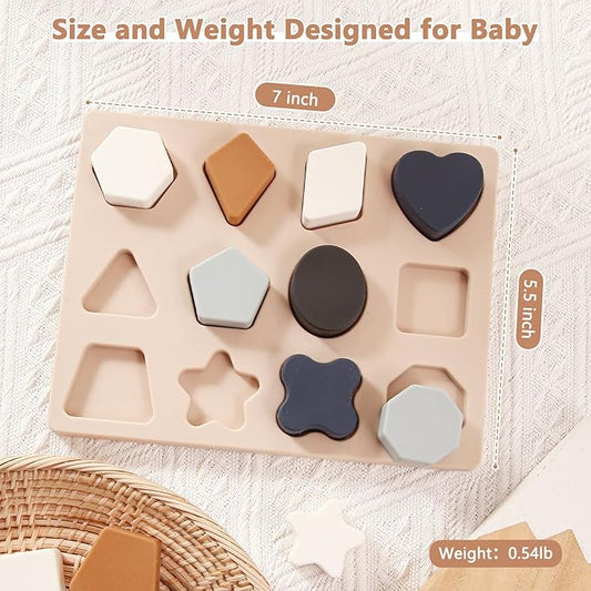 Tavola Incastro Forme Morbide in Silicone | Sviluppo Cognitivo & Motricità Fine (Copia)