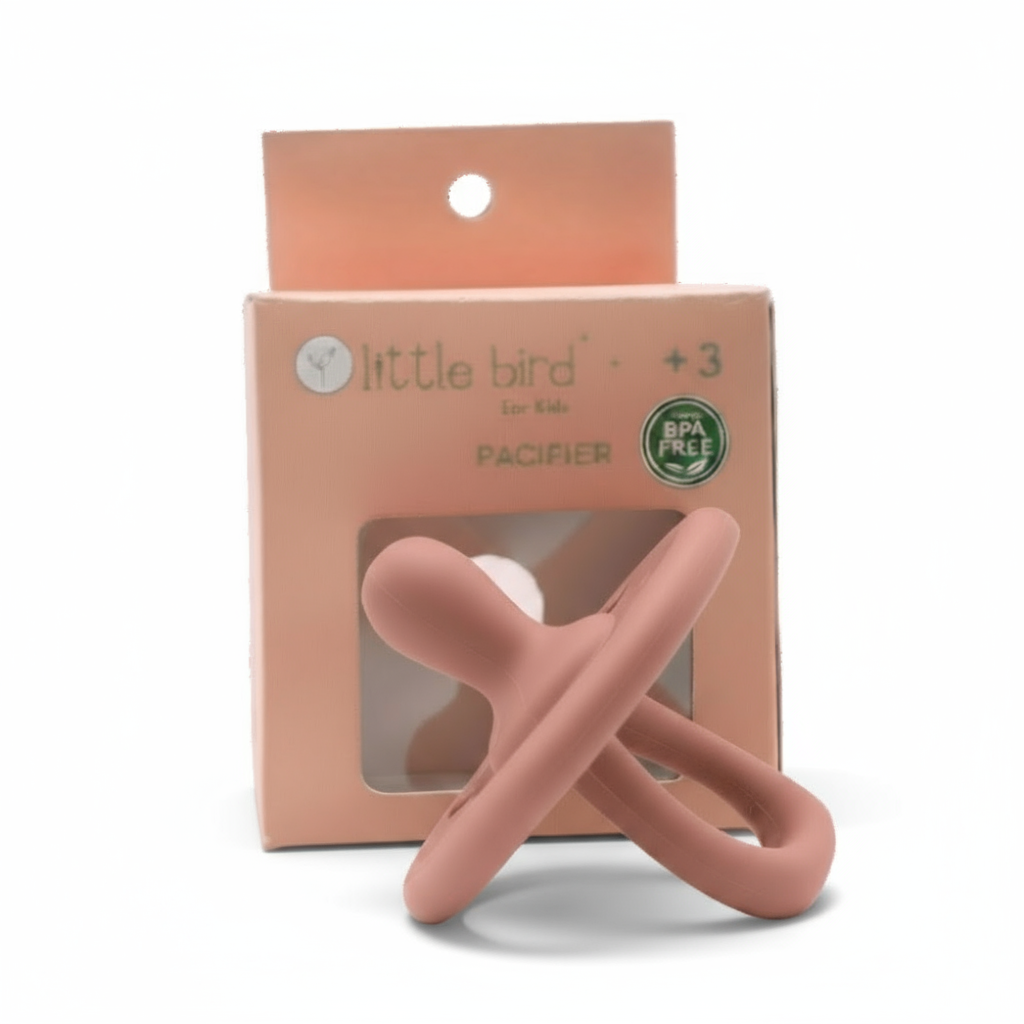 Ciuccio Morbido in Silicone BPA Free per Neonati - Colore Rosa Malva -Conforme Normative UE