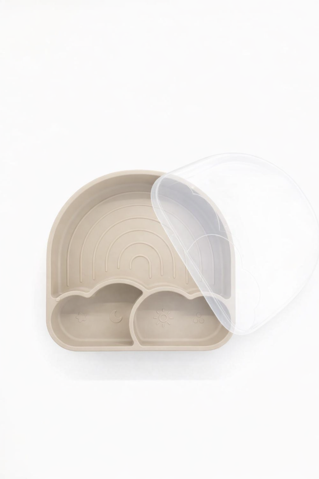 Piatto Silicone Arcobaleno Beige