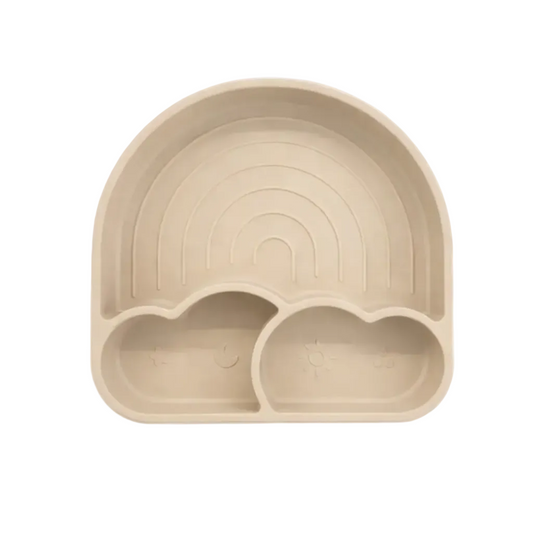Piatto Silicone Arcobaleno Beige
