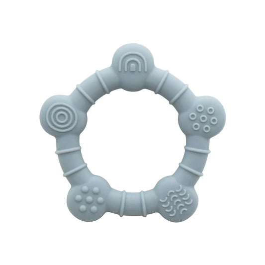 Massaggiagengive Anello Silicone Sensoriale Celeste - Little Bird