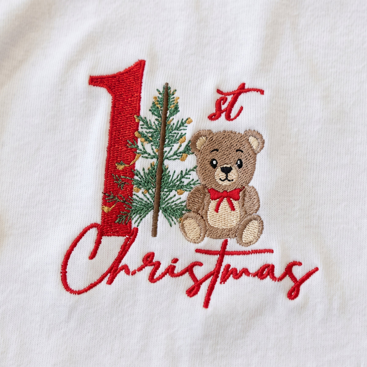 Little Bird - Body Neonato “My First Christmas” con Orsetto e Alberello - Cotone 100%