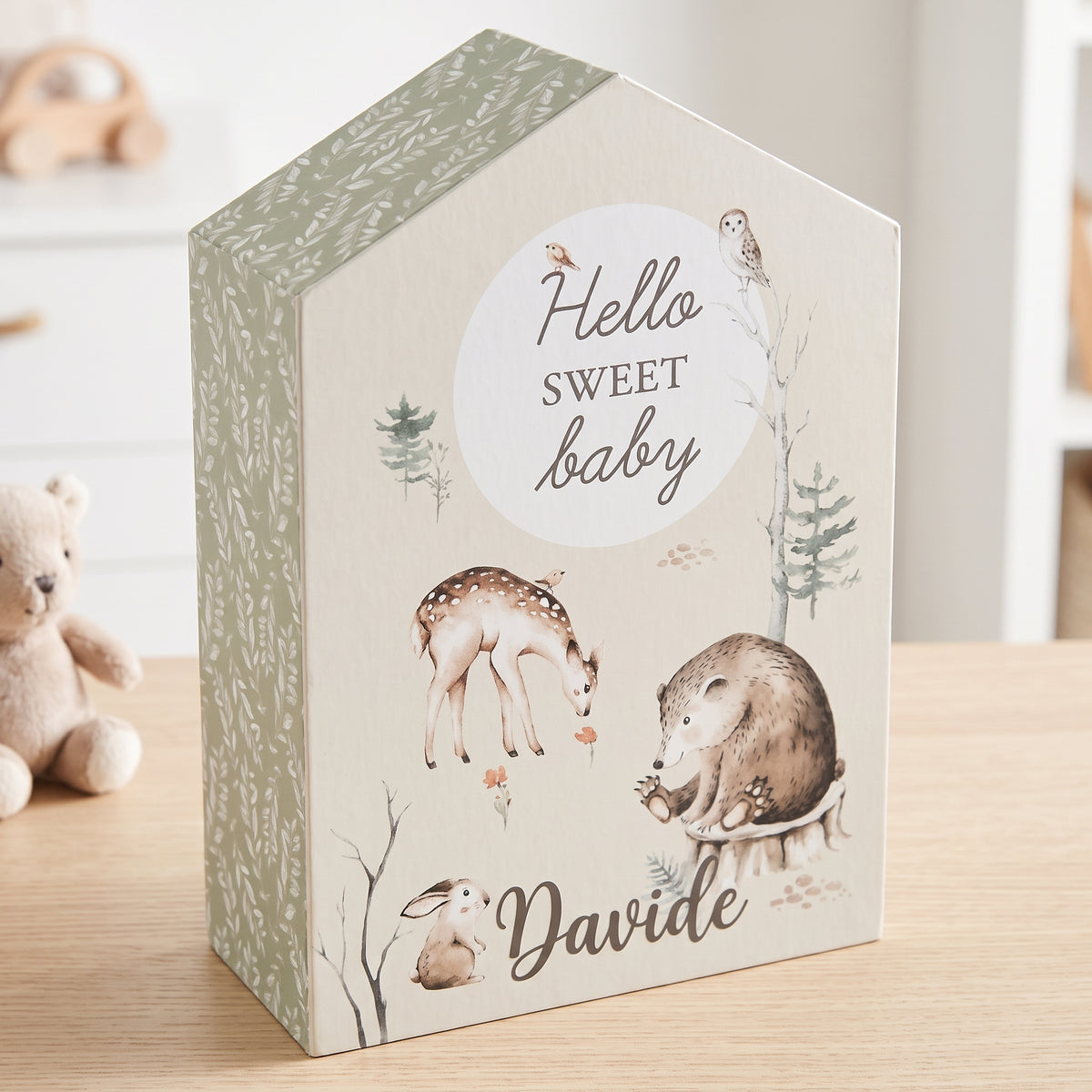 Little Bird - Boîte à Souvenirs Petite Maison de la Forêt - 100% Hypoallergénique - Cadeau de Naissance