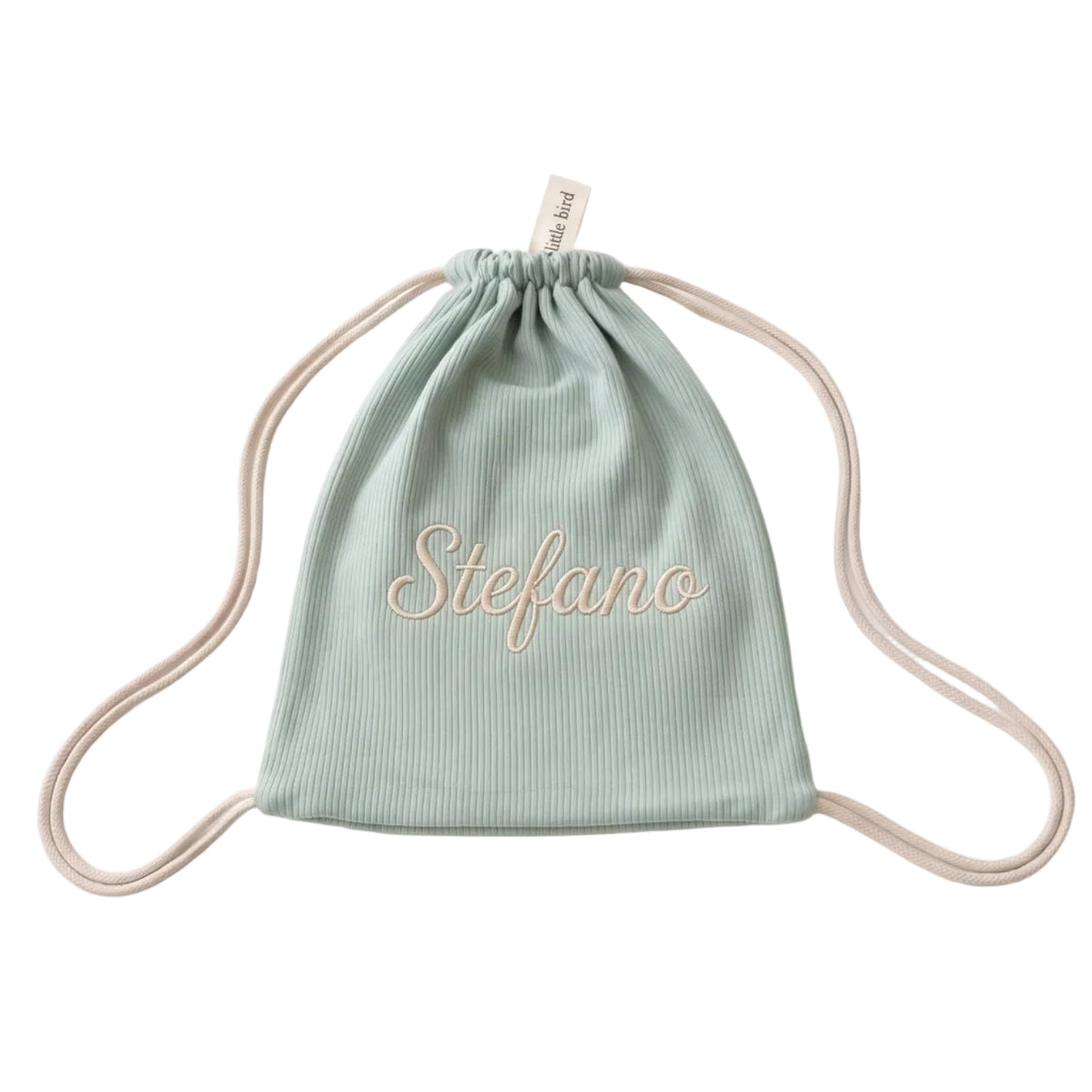 Little Bird - Pochette Rangement Bébé en Coton Vieux Rose - 100% Coton - Personnalisable - Organisateur Sac à Langer