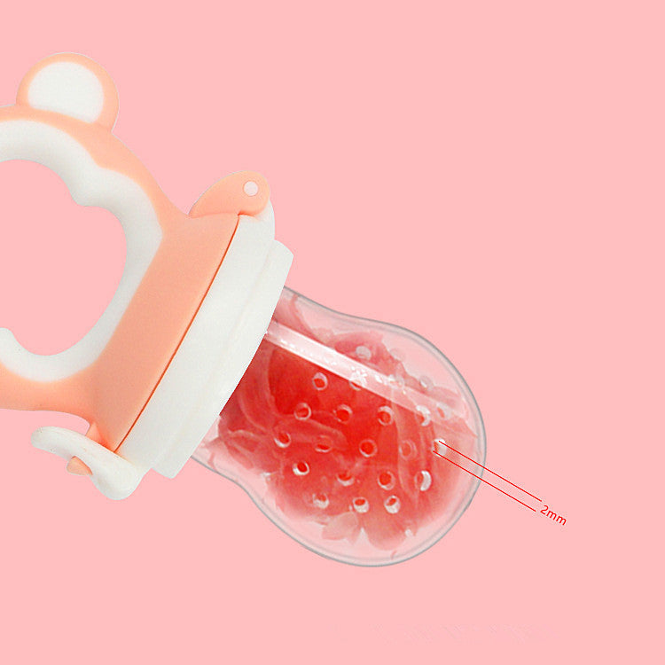 Succhietto Porta Frutta per Svezzamento 2-in-1 Massaggiagengive Scimmietta - Incluso Tettarella Extra