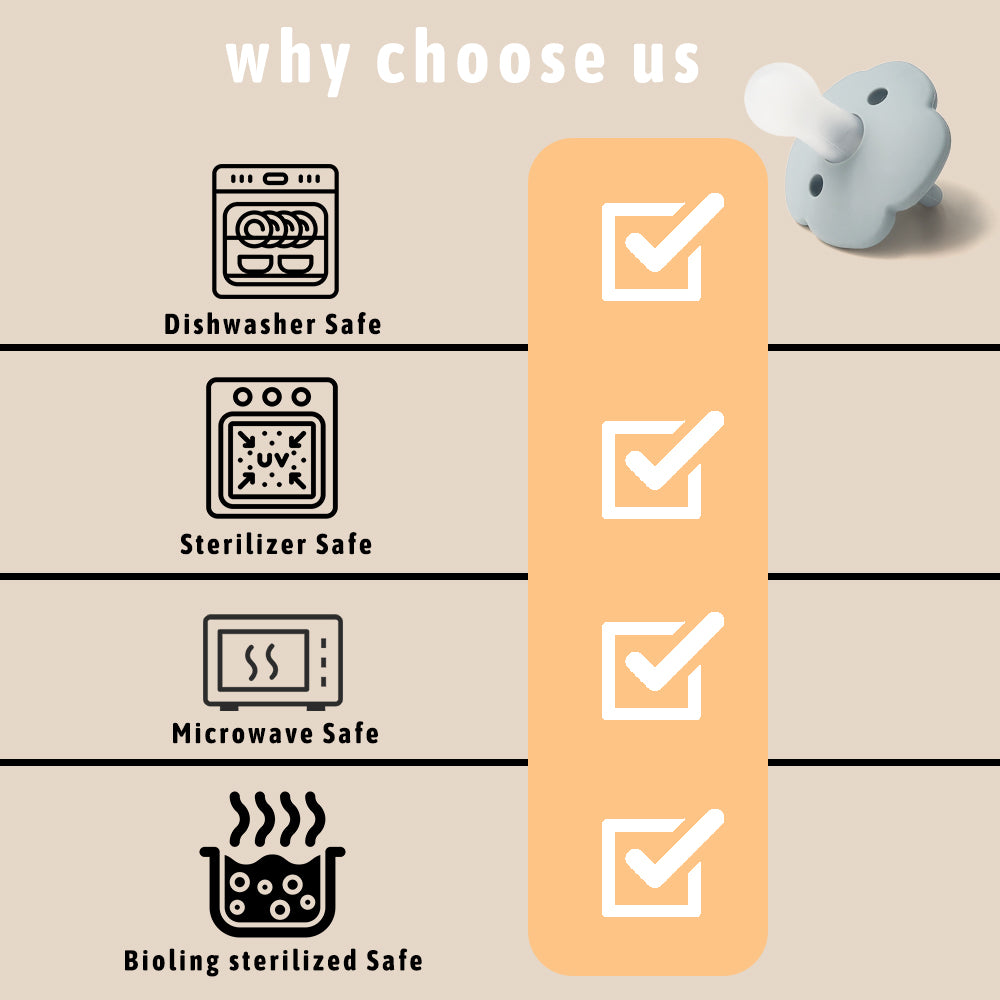 Ciuccio Morbido in Silicone a Fiore per Neonati Beige - Comfort e Stile Colore Argilla