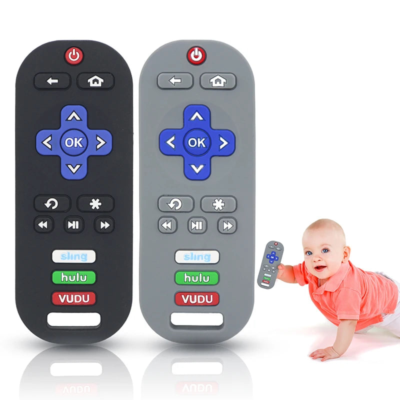 Massaggiagengive in Silicone a Forma di Telecomando | BPA Free per Neonati
