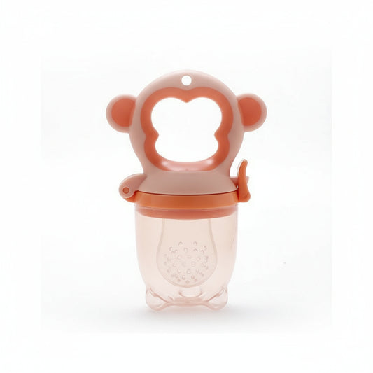 Succhietto Porta Frutta per Svezzamento 2-in-1 Massaggiagengive Scimmietta - Incluso Tettarella Extra