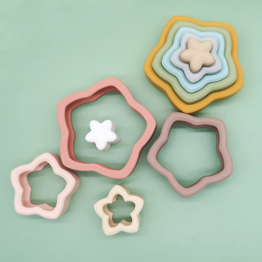 Gioco Impilabile Sensoriale a Stella in Silicone BPA Free