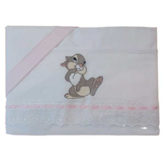 Little Bird - Lenzuolino Tamburina Personalizzabile con Nome - Cotone 100% - Carrozzina Neonato - Regalo Nascita