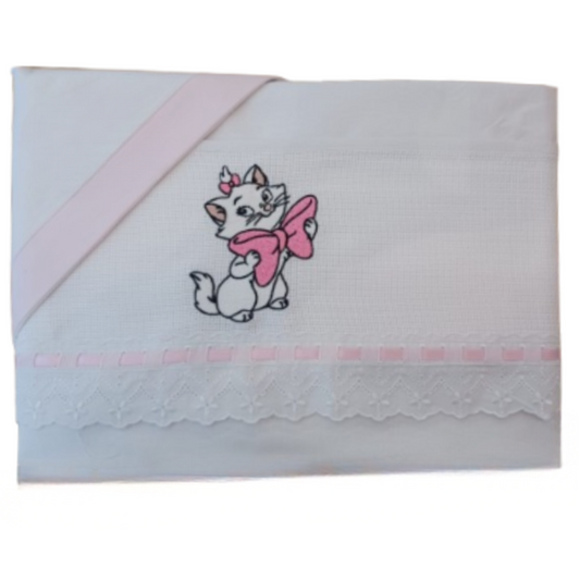 Little Bird - Lenzuolino Minù Personalizzabile con Nome - Cotone 100% - Carrozzina Neonato - Regalo Nascita
