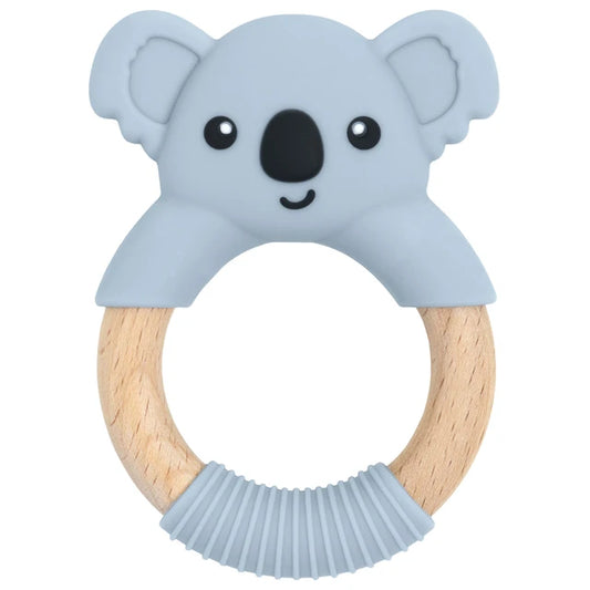 Massaggiagengive Koala in Silicone e Legno | BPA Free per Neonati