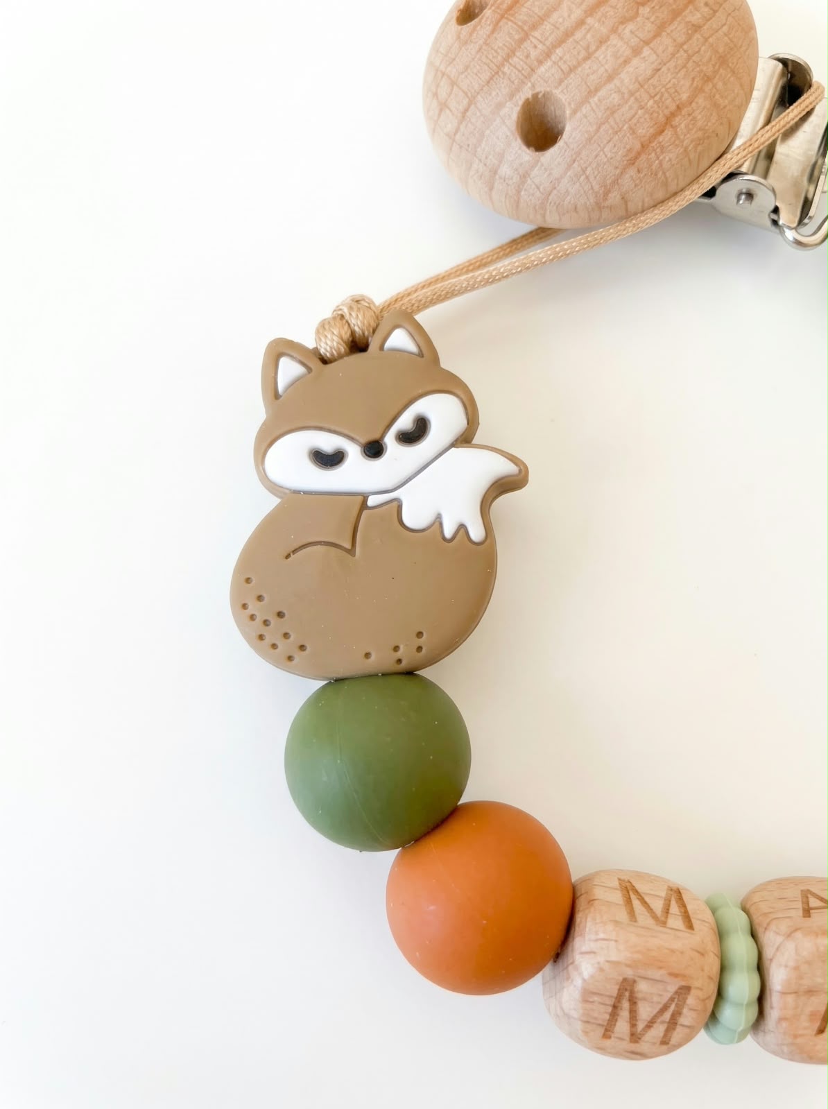 Little Bird- Attache-tétine Lion personnalisé avec prénom - 100% sans BPA - Cadeau de Naissance