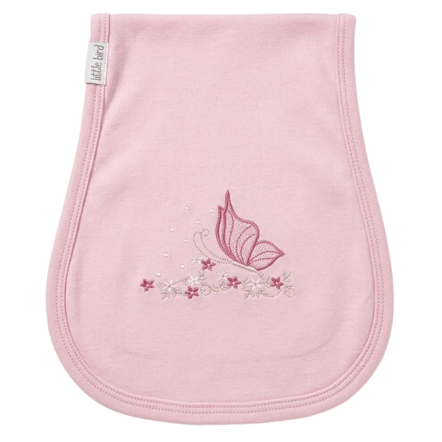 Little Bird - Telospalla Farfalla Rosa - 100% Cotone Anallergico - Personalizzabile