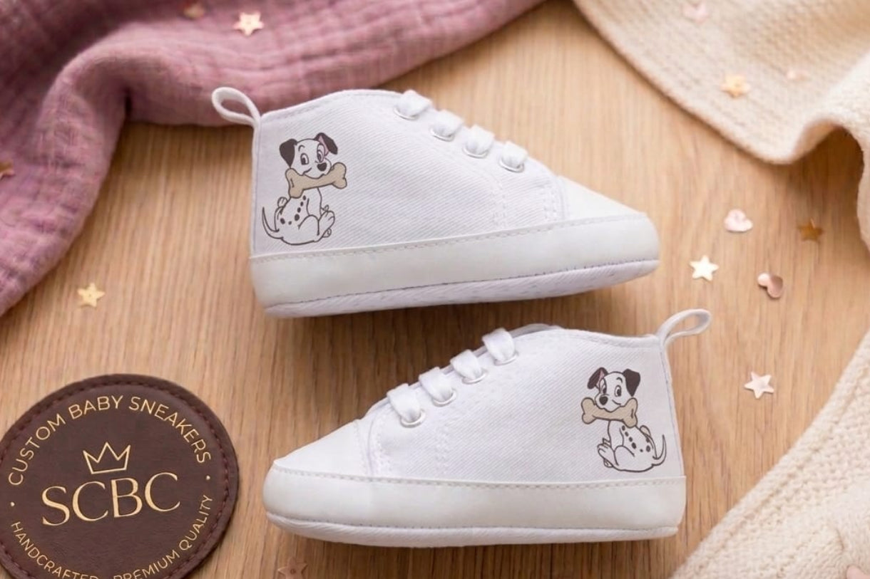 Scarpine Culla Dalmata - Personalizzabili con Nome - Idea Regalo - Little Bird