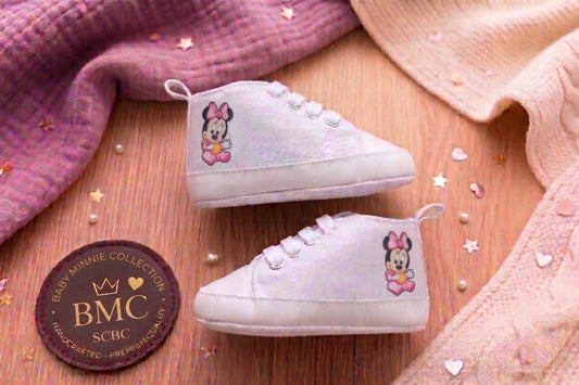 Scarpine Culla Baby Minnie - Personalizzabili con Nome - Idea Regalo - Little Bird