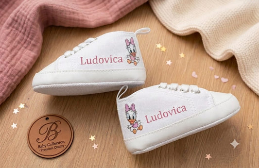 Scarpine Culla Baby Paperina - Personalizzabili con Nome - Idea Regalo - Little Bird