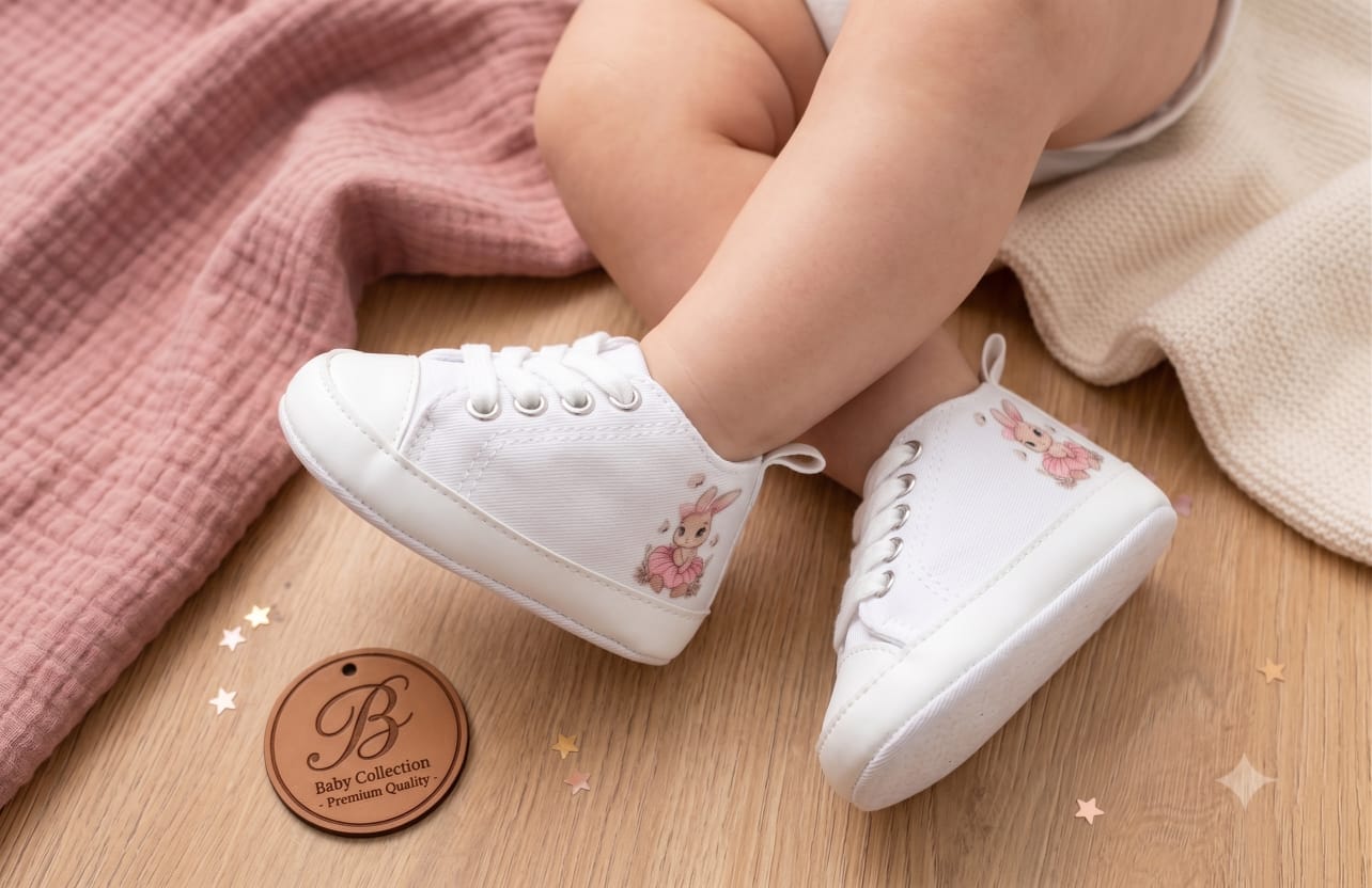 Scarpine Culla Coniglietta  - Personalizzabili con Nome - Idea Regalo - Little Bird