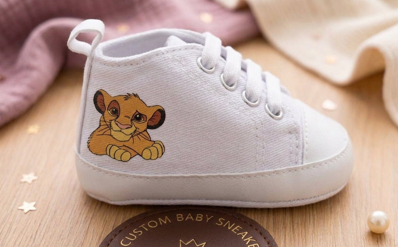 Little Bird - Chaussons de Berceau Simba - Personnalisables 0-6 Mois