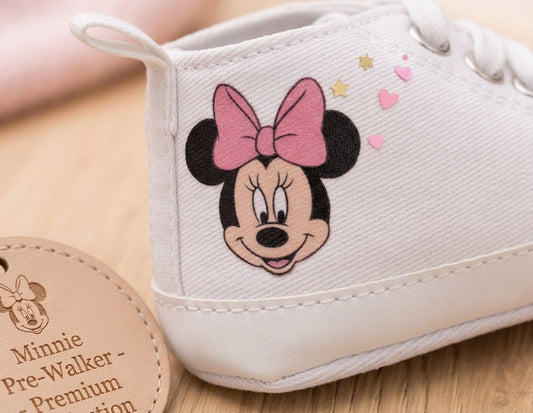 Scarpine Culla Minnie Viso - Personalizzabili con Nome - Idea Regalo - Little Bird