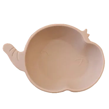 Little Bird - Bol en Silicone Éléphant Beige - 100% sans BPA - Nouveau-né