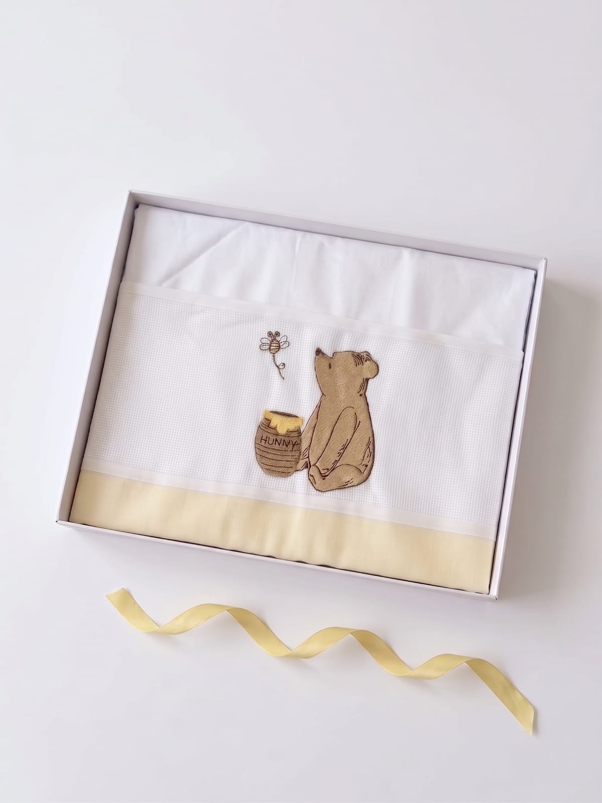 Little Bird - Lenzuolino Winnie the Pooh Personalizzabile con Nome - Cotone 100% - Carrozzina o Culla Neonato - Regalo Nascita