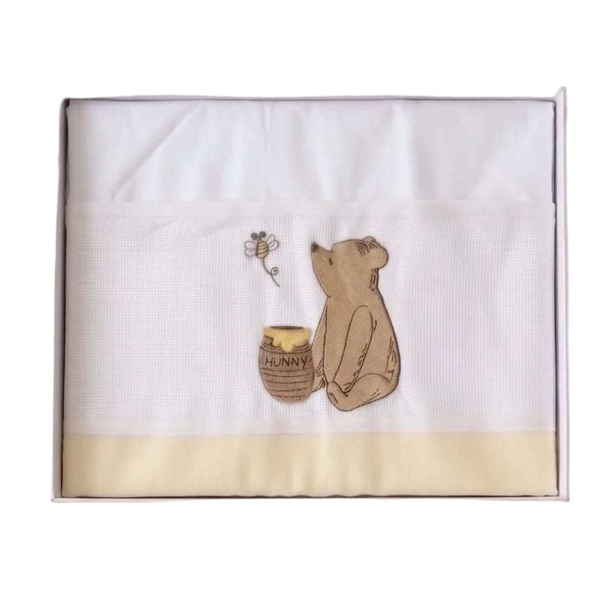 Little Bird - Lenzuolino Winnie the Pooh Personalizzabile con Nome - Cotone 100% - Carrozzina o Culla Neonato - Regalo Nascita