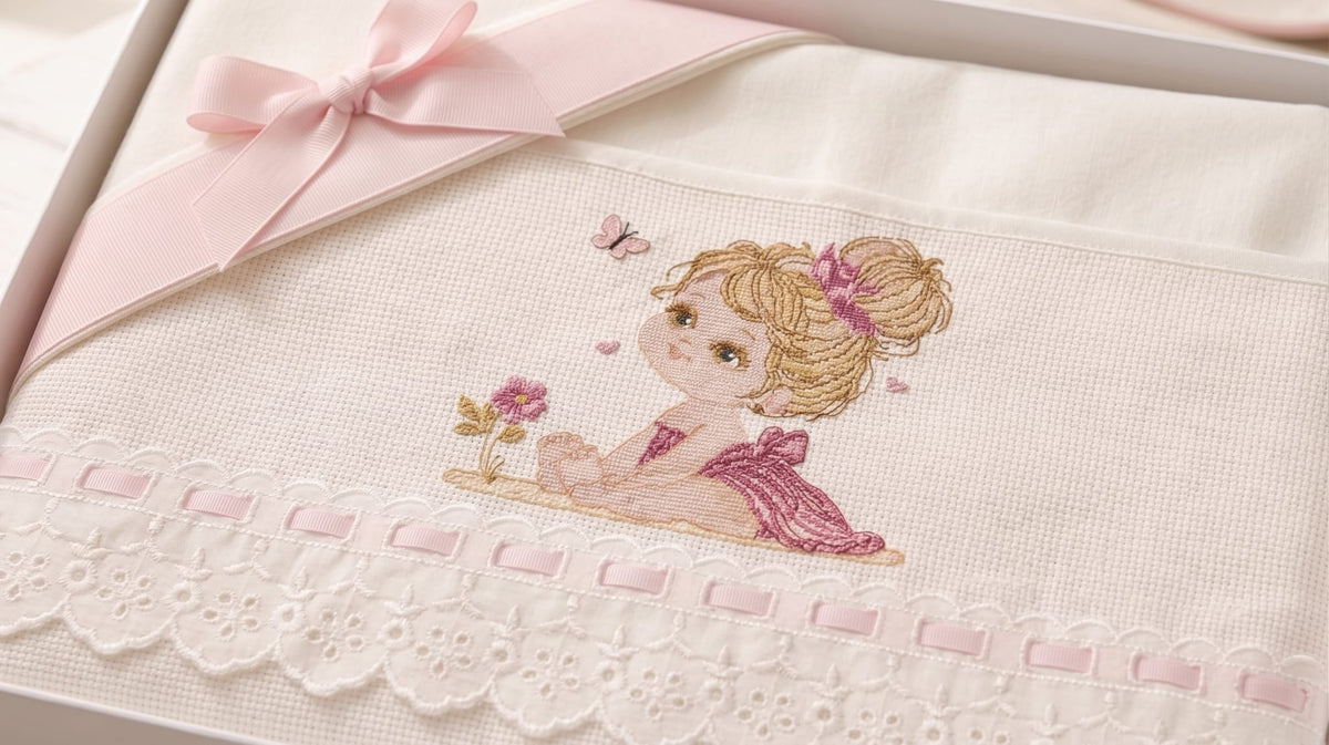 Little Bird - Lenzuolino Principessa Personalizzabile con Nome - Cotone 100% - Carrozzina o Culla Neonato - Regalo Nascita