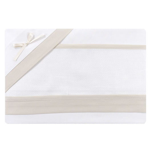 Little Bird - Lenzuolino Sabbia Personalizzabile con Nome - Cotone 100% - Carrozzina o Culla Neonato - Regalo Nascita