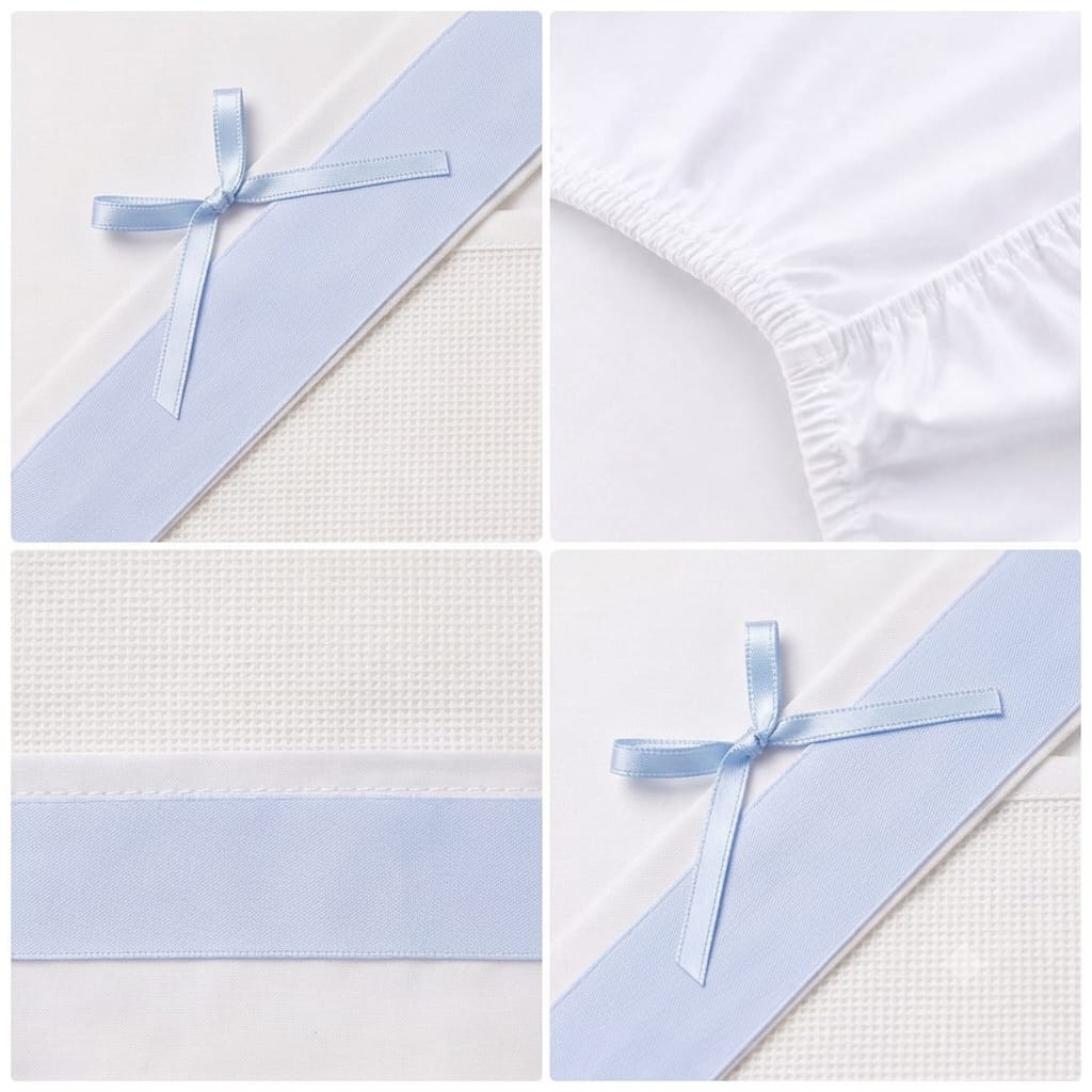 Little Bird - Drap Housse pour Berceau Rose Dentelle Broderie Anglaise Personnalisable avec Prénom - 100% Coton - Berceau Bébé - Cadeau de Naissance