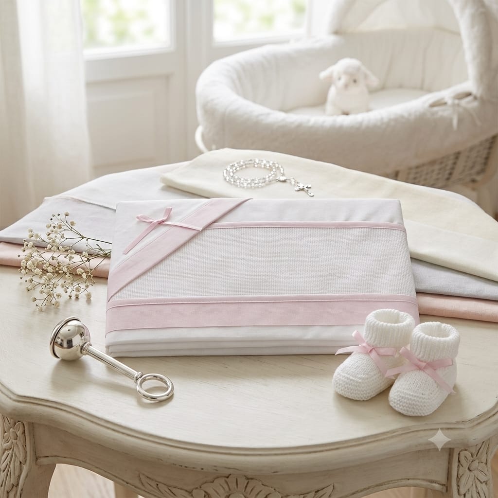 Little Bird - Drap-housse Rose Personnalisable avec Prénom pour Nacelle - 100% Coton - Nacelle Bébé - Cadeau de Naissance