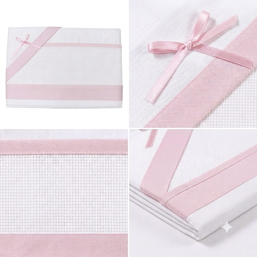Little Bird - Drap-housse Rose Personnalisable avec Prénom pour Nacelle - 100% Coton - Nacelle Bébé - Cadeau de Naissance