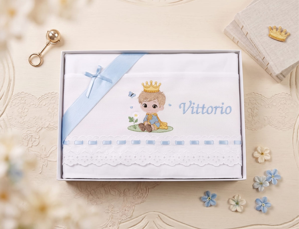 Little Bird - Drap Housse Lapin Personnalisable avec Prénom - 100% Coton - Landau Bébé - Cadeau Naissance