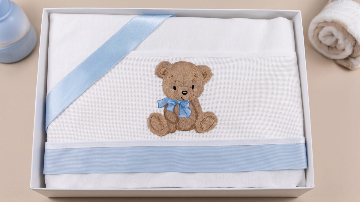 Little Bird - Drap-housse personnalisable avec nom - 100% Coton - Landau bébé - Cadeau de naissance
