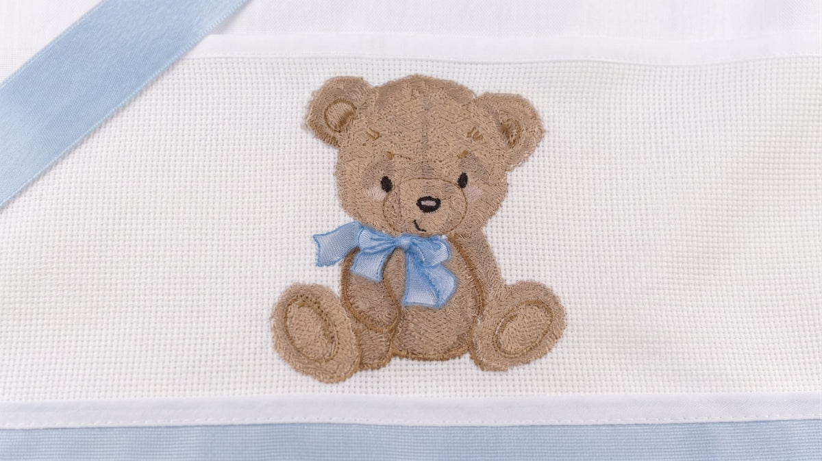 Little Bird - Drap-housse personnalisable avec nom - 100% Coton - Landau bébé - Cadeau de naissance