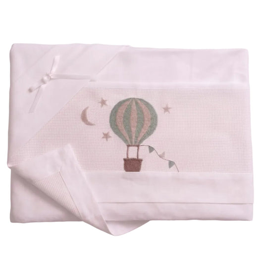 Little Bird - Drap Housse Bébé Canards sur Arc-en-ciel Personnalisable avec Prénom - 100% Coton - Landau Bébé - Cadeau de Naissance