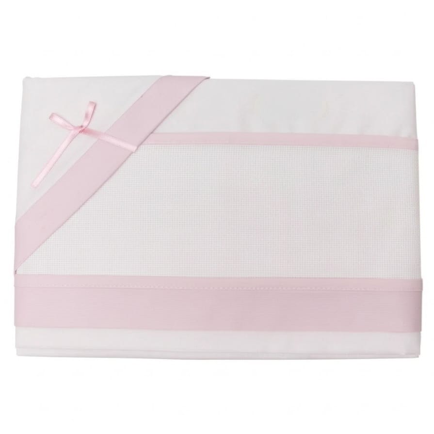 Little Bird - Drap-housse Rose Personnalisable avec Prénom pour Nacelle - 100% Coton - Nacelle Bébé - Cadeau de Naissance