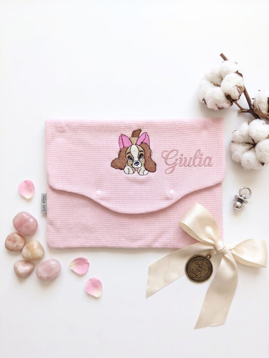 Little Bird - Pochette de Rangement Bébé Brodé Minnie - Organiseur Sac de Maternité