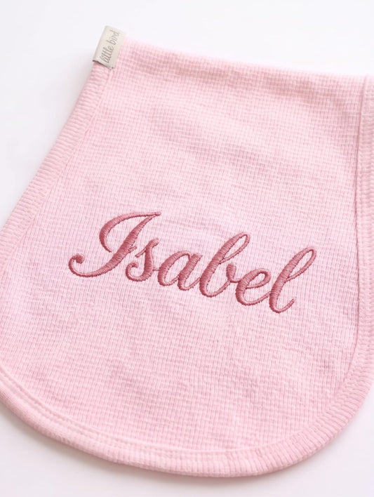 Little Bird - Cache-épaule Rose Uni - 100% Coton Hypoallergénique - Personnalisable