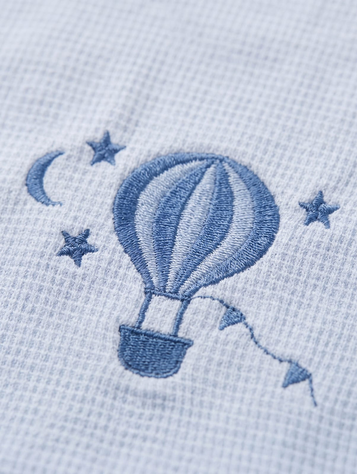 Little Bird - Couverture d'épaule Ourson avec ballons - 100% Coton Hypoallergénique - Personnalisable